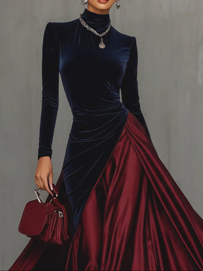 Lucrèce | Robe longue bicolore