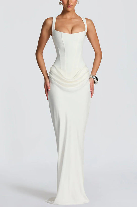 Elisabetta | Robe maxi à encolure carrée