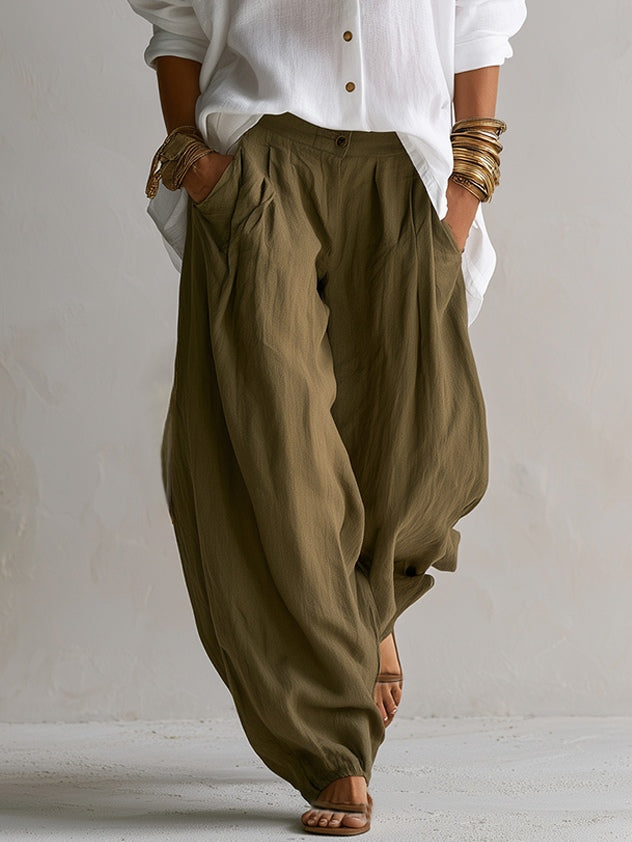 Annalisa | Ensemble chemise souple et pantalon ballon
