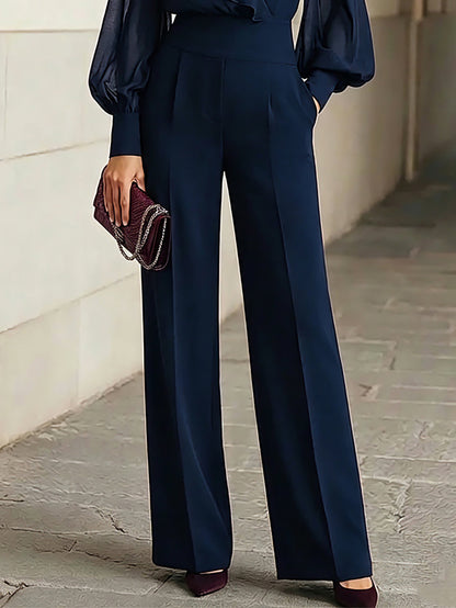 Camilla | Ensemble haut à volants et pantalon palazzo