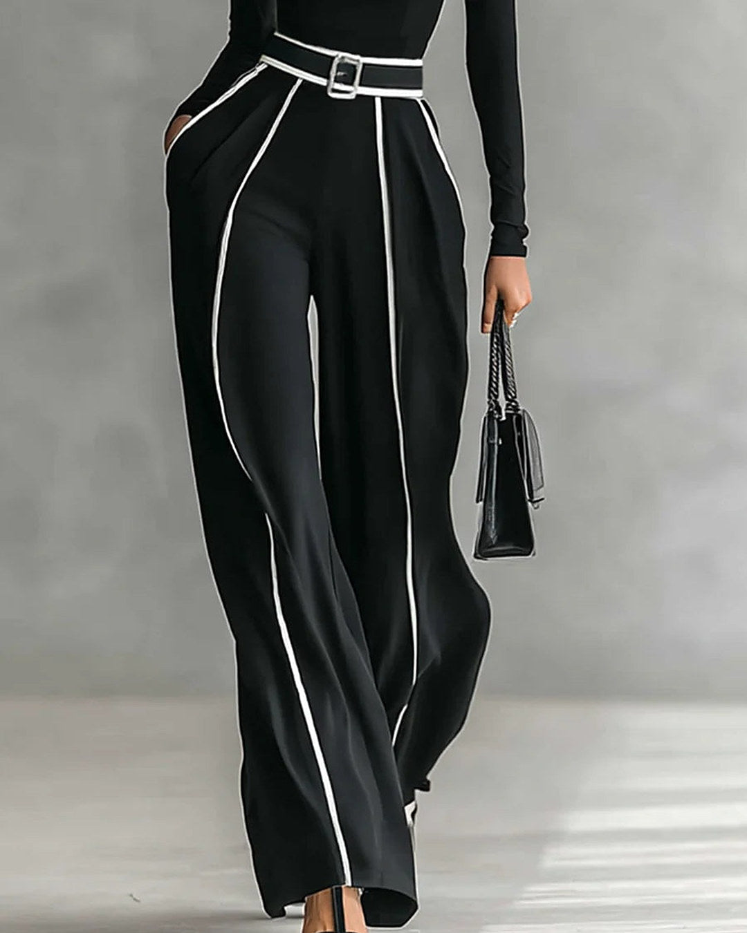 Vera | Ensemble élégant à liserés contrastants