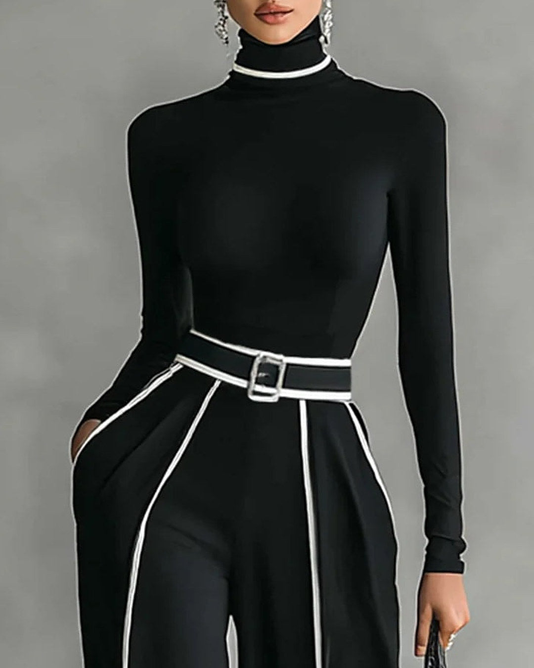 Vera | Ensemble élégant à liserés contrastants