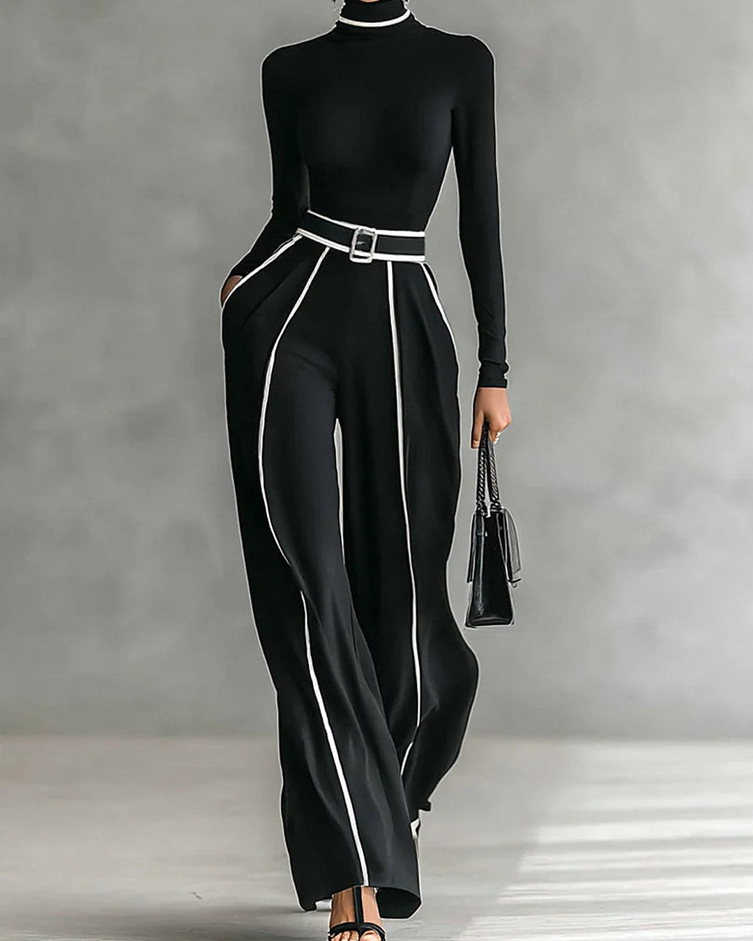 Vera | Ensemble élégant à liserés contrastants