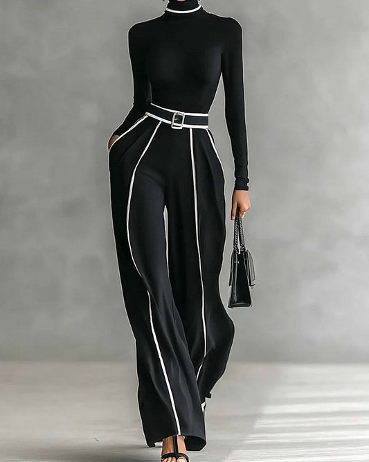 Vera | Ensemble élégant à liserés contrastants