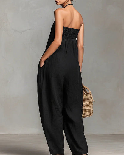 Nina | Combinaison bandeau habillée, noire