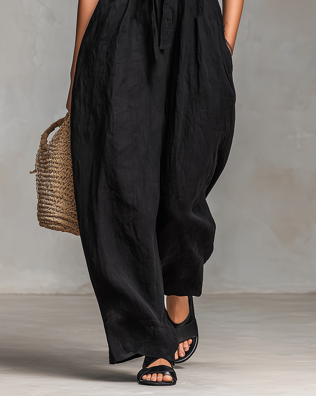 Nina | Combinaison bandeau habillée, noire