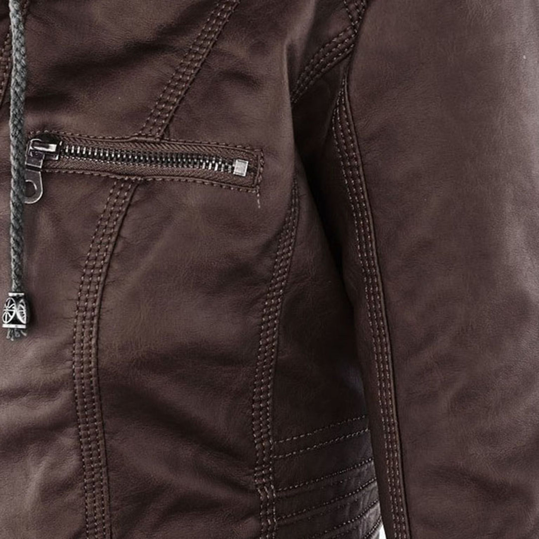Callista | Veste biker à capuche