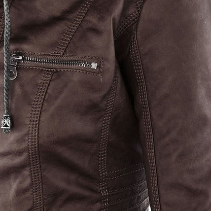 Callista | Veste biker à capuche
