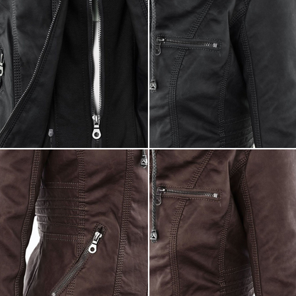 Callista | Veste biker à capuche