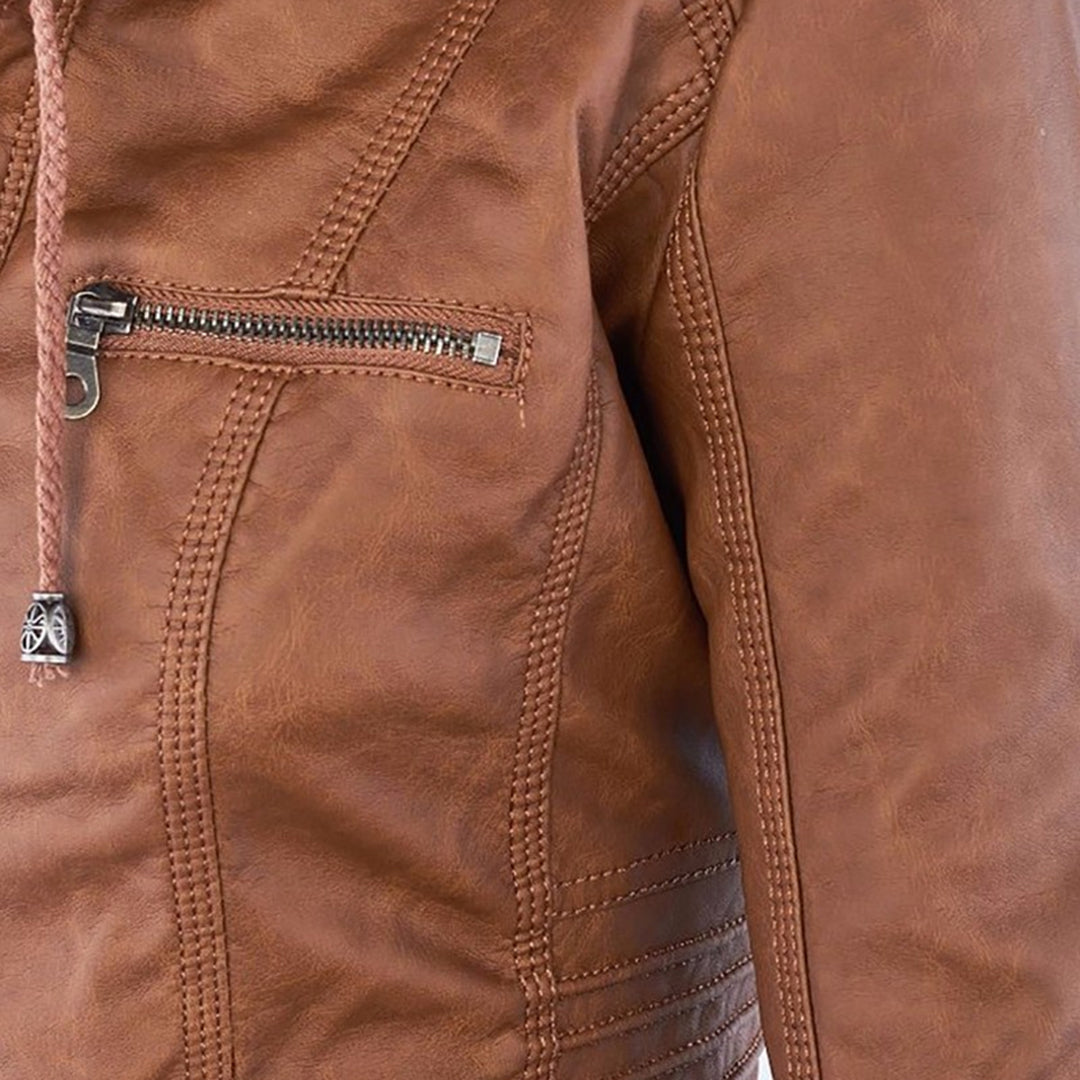 Callista | Veste biker à capuche
