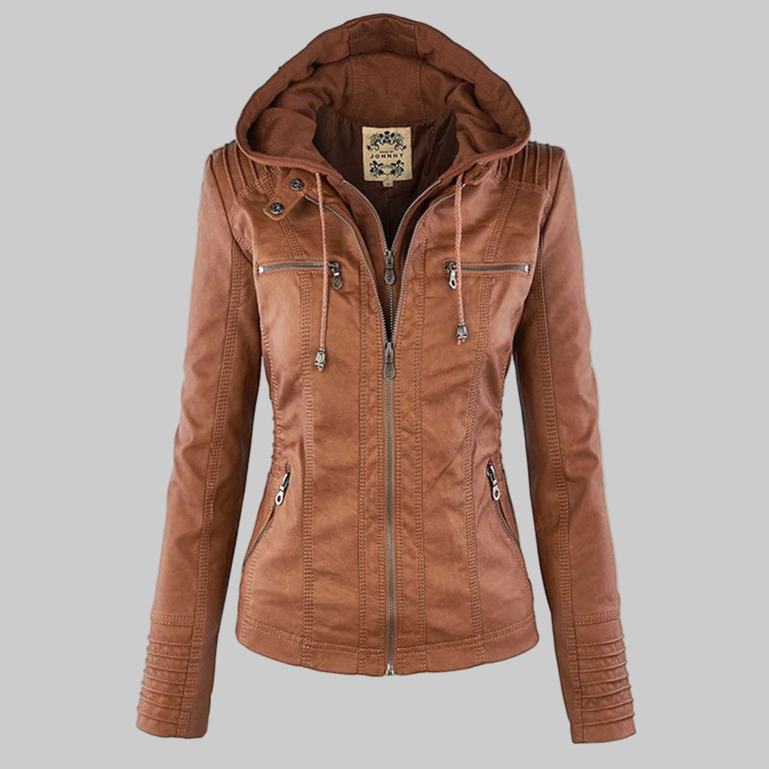 Callista | Veste biker à capuche