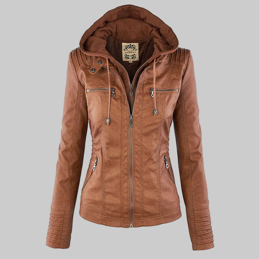 Callista | Veste biker à capuche