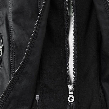 Callista | Veste biker à capuche