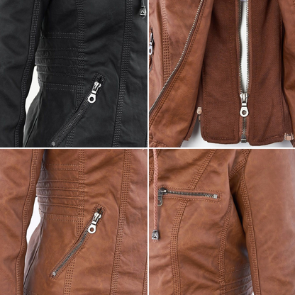 Callista | Veste biker à capuche