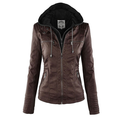 Callista | Veste biker à capuche
