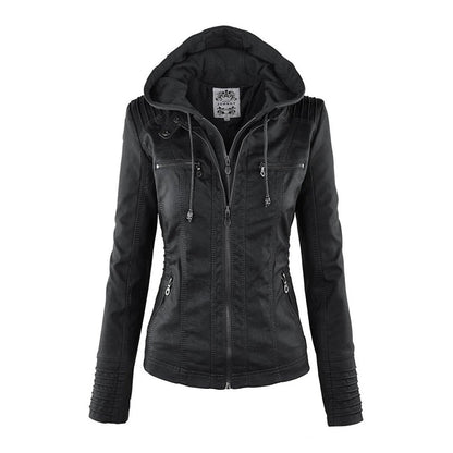 Callista | Veste biker à capuche