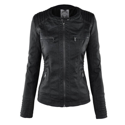 Lucinda | Veste biker à capuche amovible