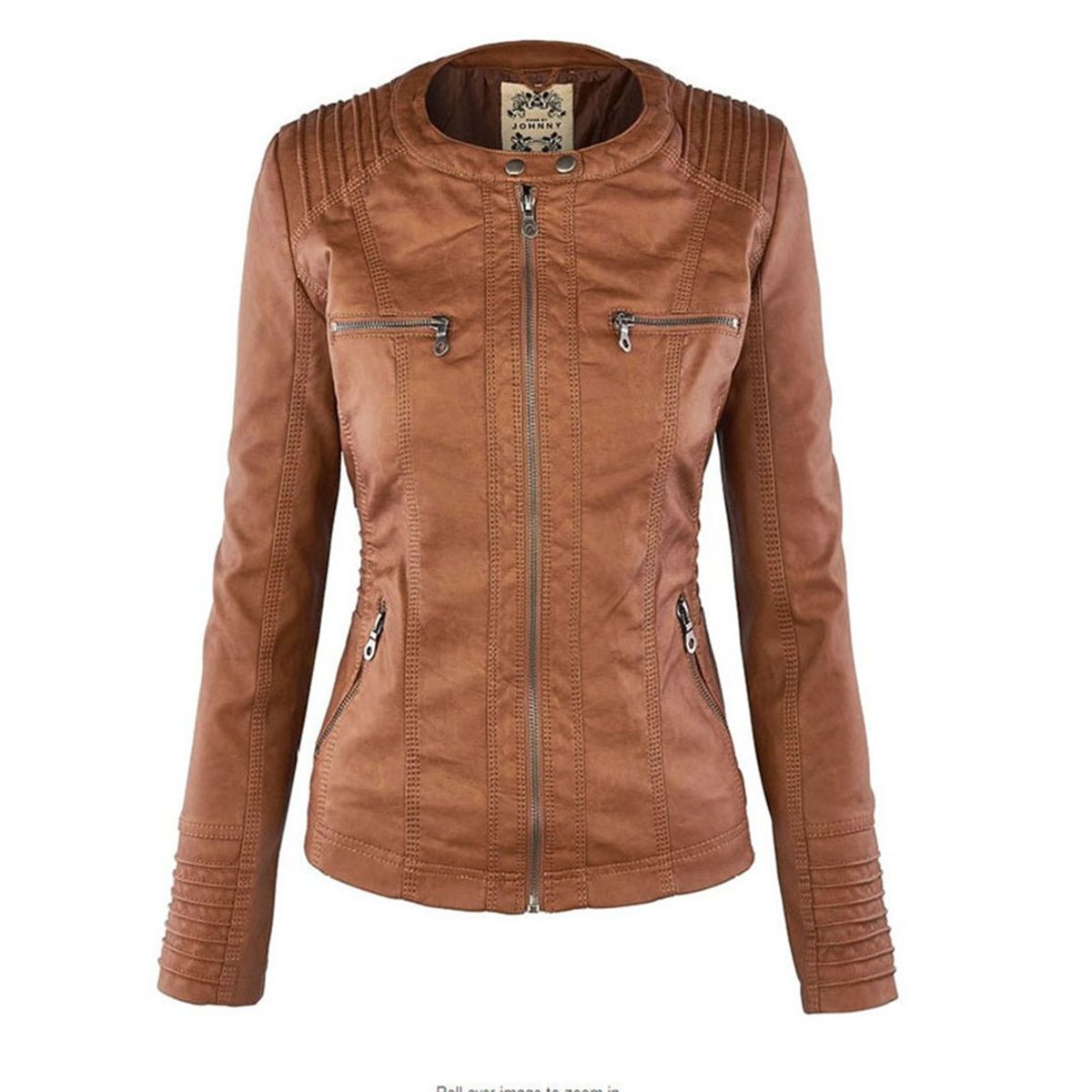 Lucinda | Veste biker à capuche amovible