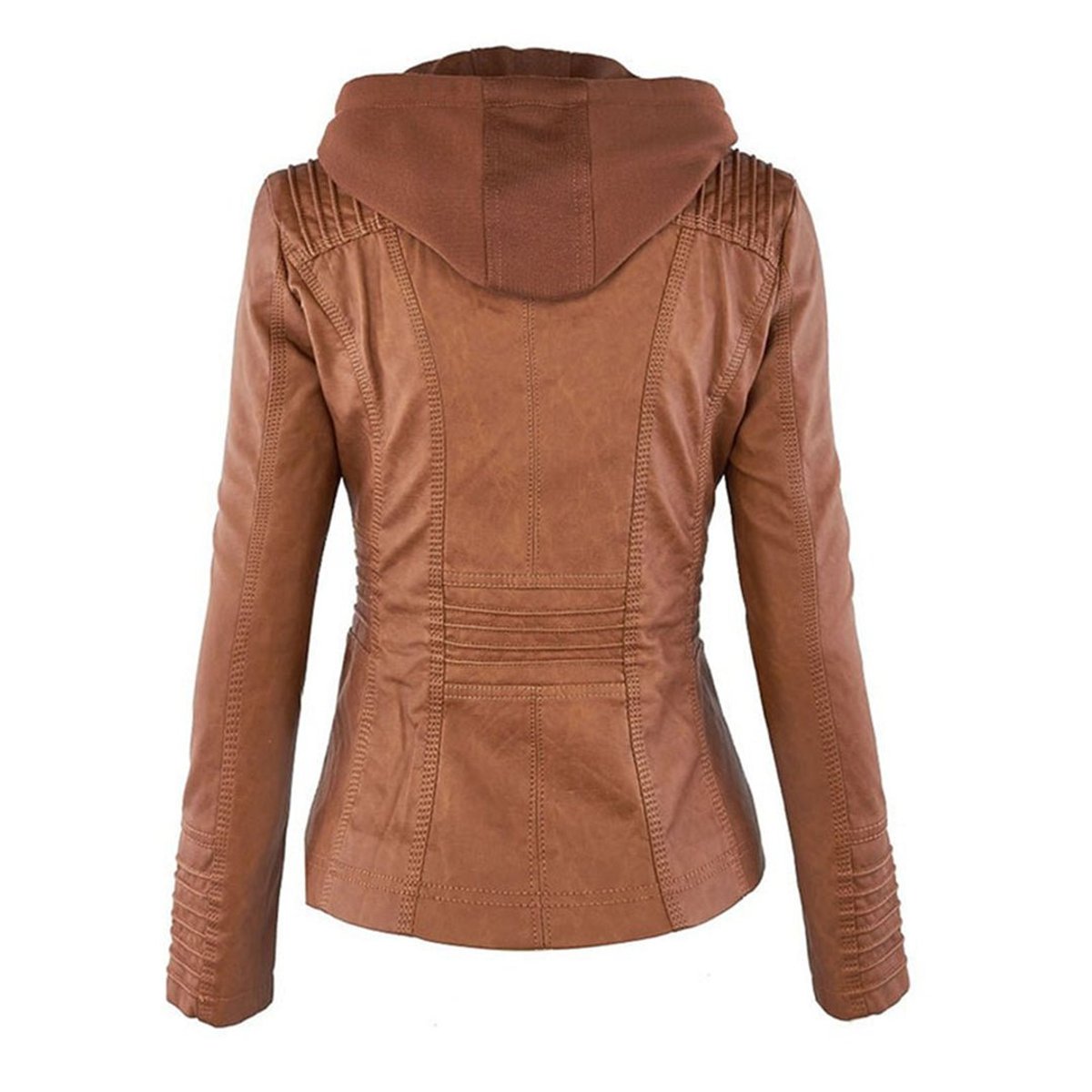 Lucinda | Veste biker à capuche amovible