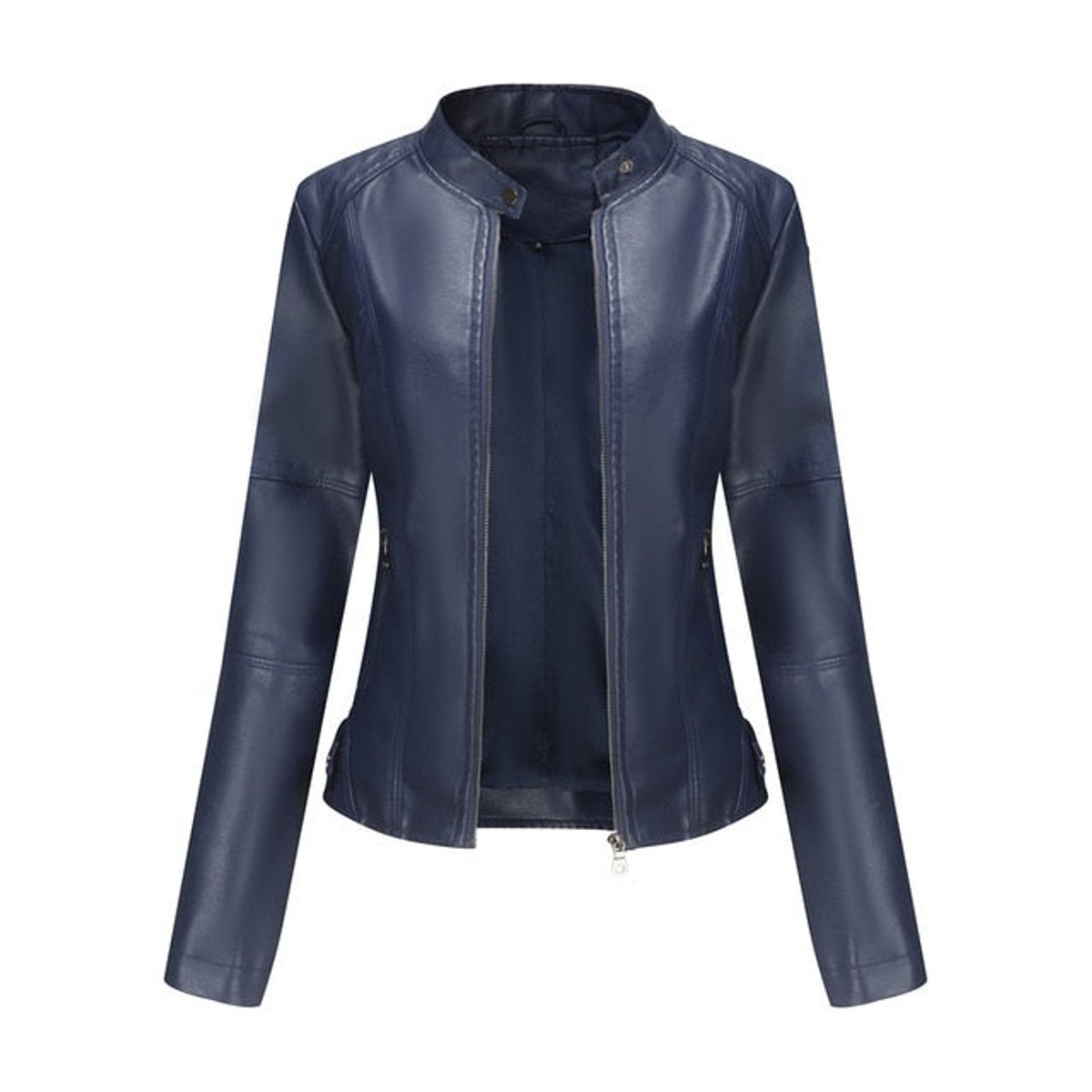 Helen | Veste biker ajustée à col montant