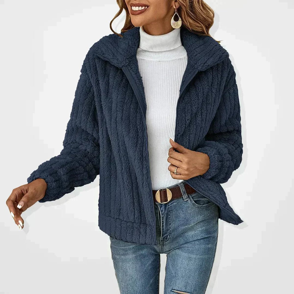 Roberta | Veste douce zippée