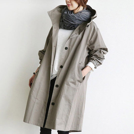 Maisie | Manteau oversize à capuche et boutons