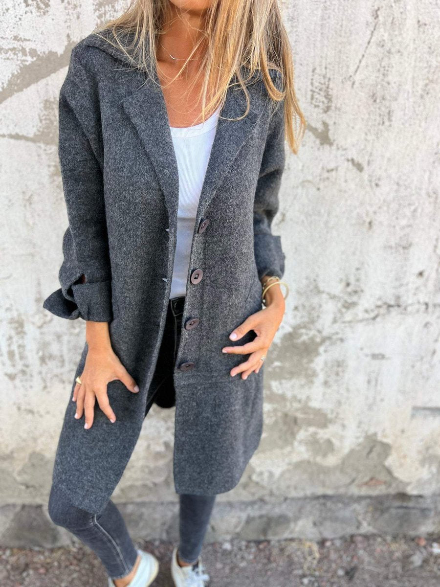 Lucille | Manteau long souple à revers
