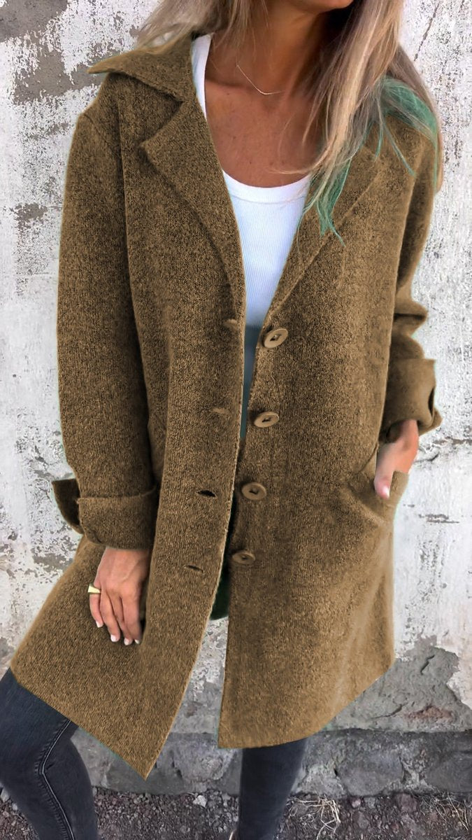 Lucille | Manteau long souple à revers