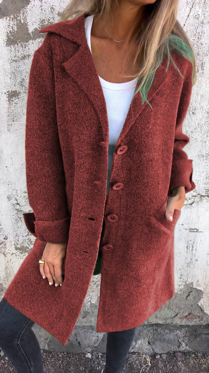 Lucille | Manteau long souple à revers
