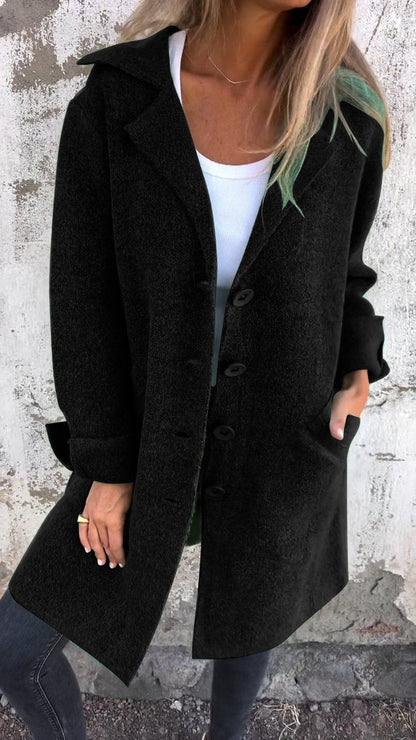 Lucille | Manteau long souple à revers