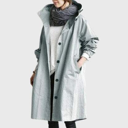 Ruth | Trench long souple à capuche