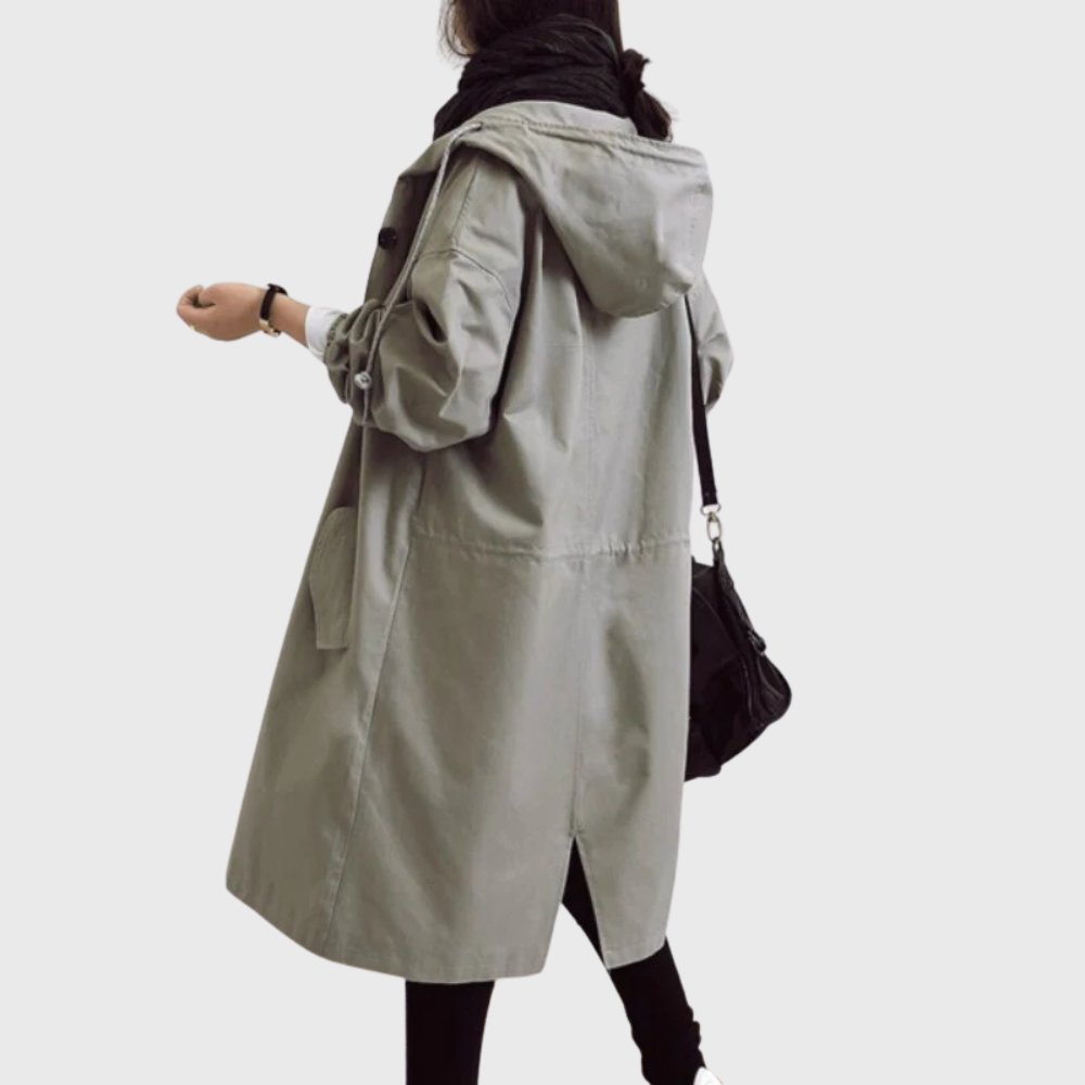 Ruth | Trench long souple à capuche
