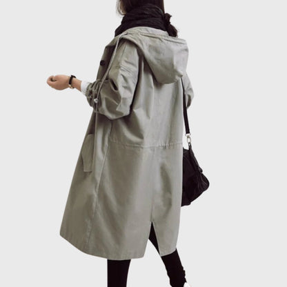Ruth | Trench long souple à capuche