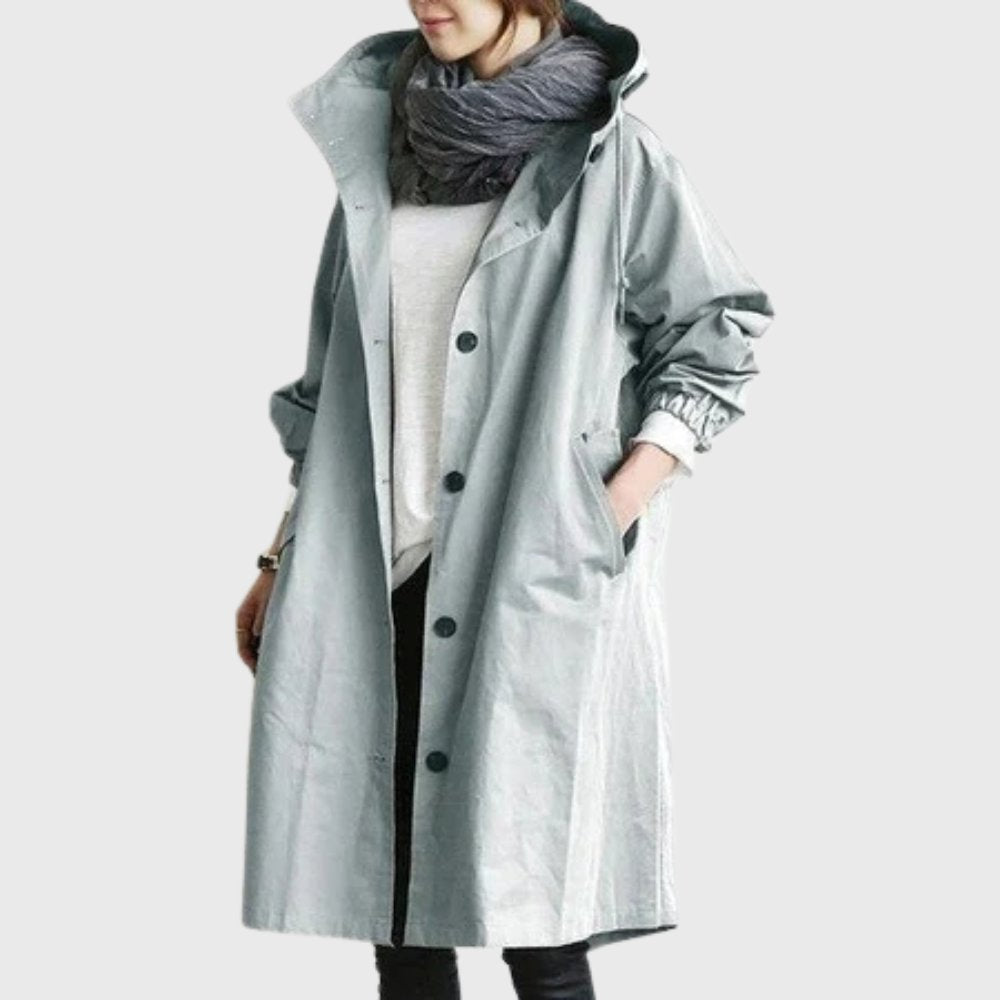 Ruth | Trench long souple à capuche