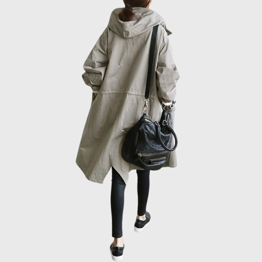 Ruth | Trench long souple à capuche