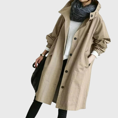 Ruth | Trench long souple à capuche