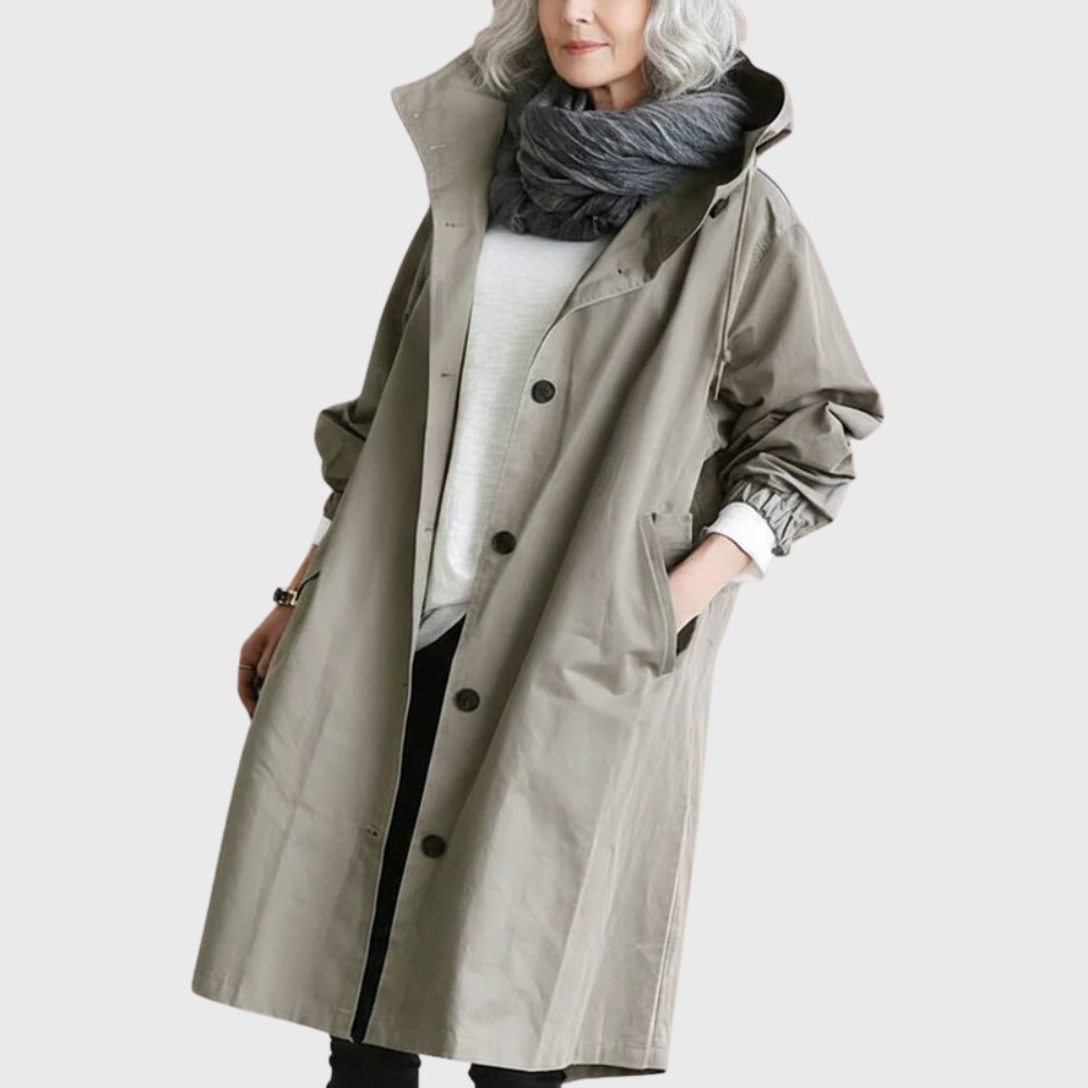 Ruth | Trench long souple à capuche