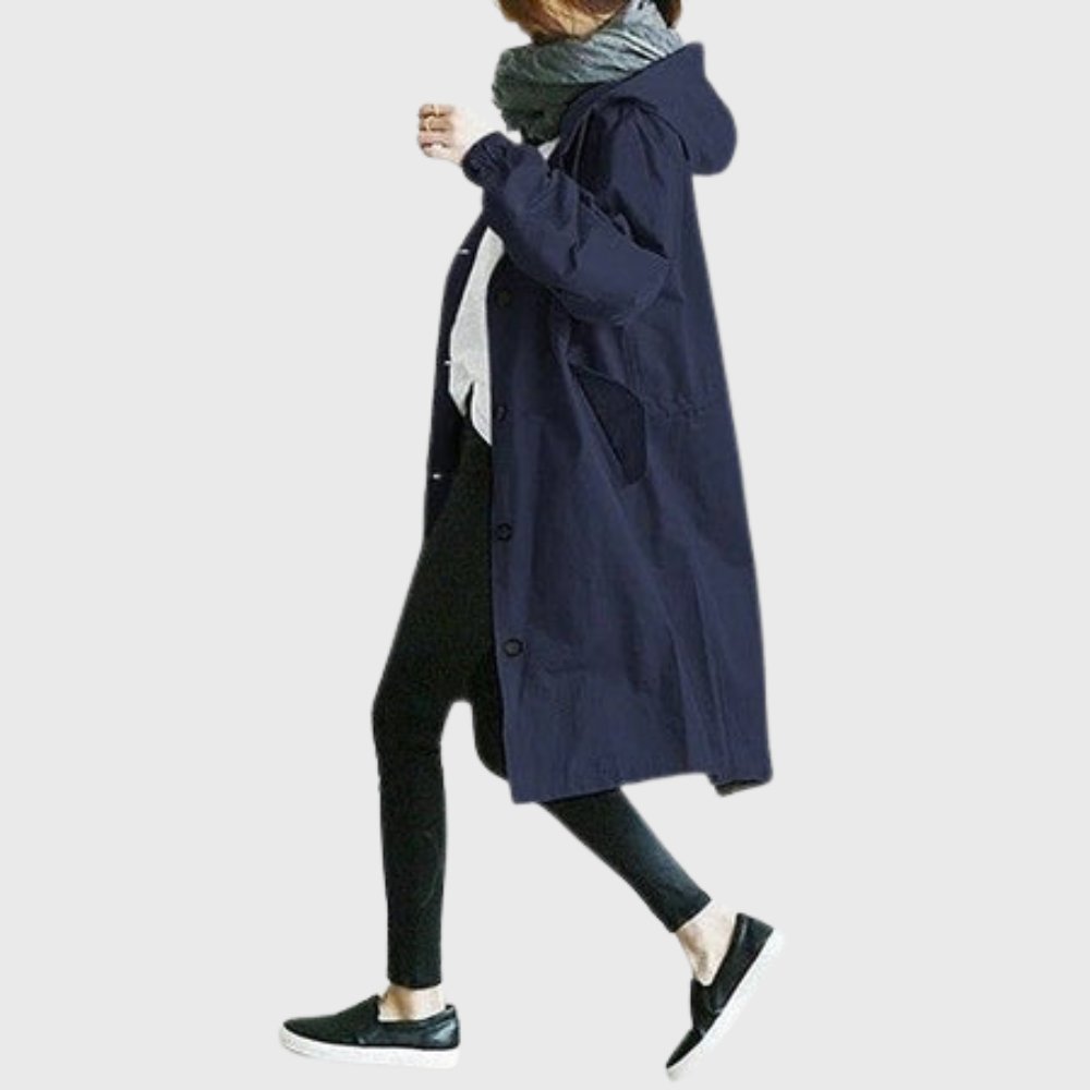 Ruth | Trench long souple à capuche