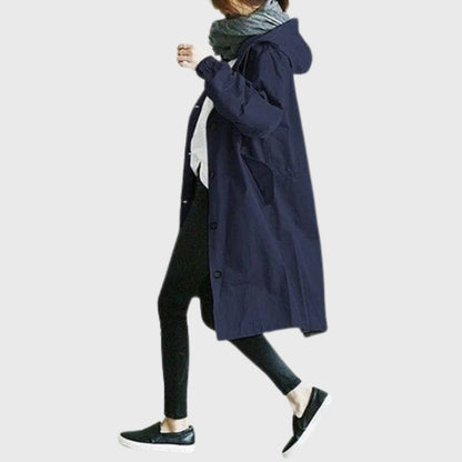 Ruth | Trench long souple à capuche