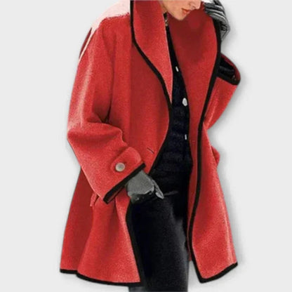 Flora | Manteau oversize à bordures contrastantes