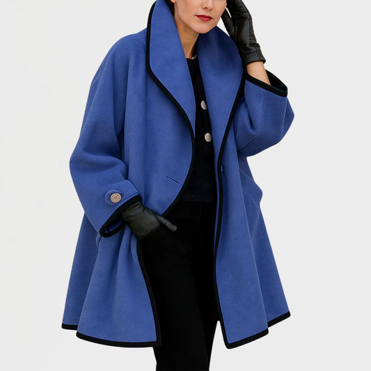 Flora | Manteau oversize à bordures contrastantes