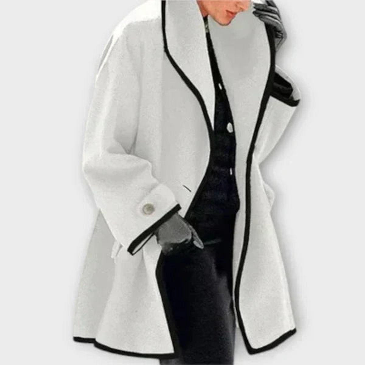 Flora | Manteau oversize à bordures contrastantes
