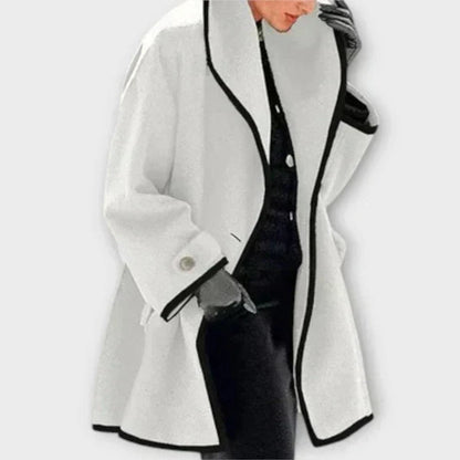 Flora | Manteau oversize à bordures contrastantes