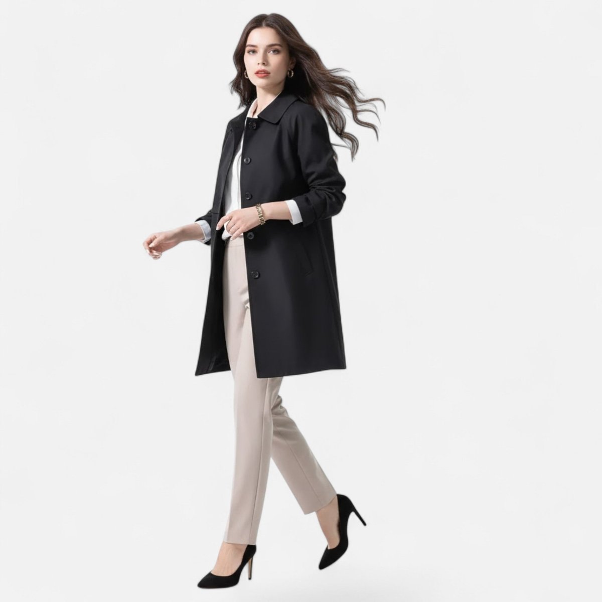 Margery | Manteau tailleur mi-long