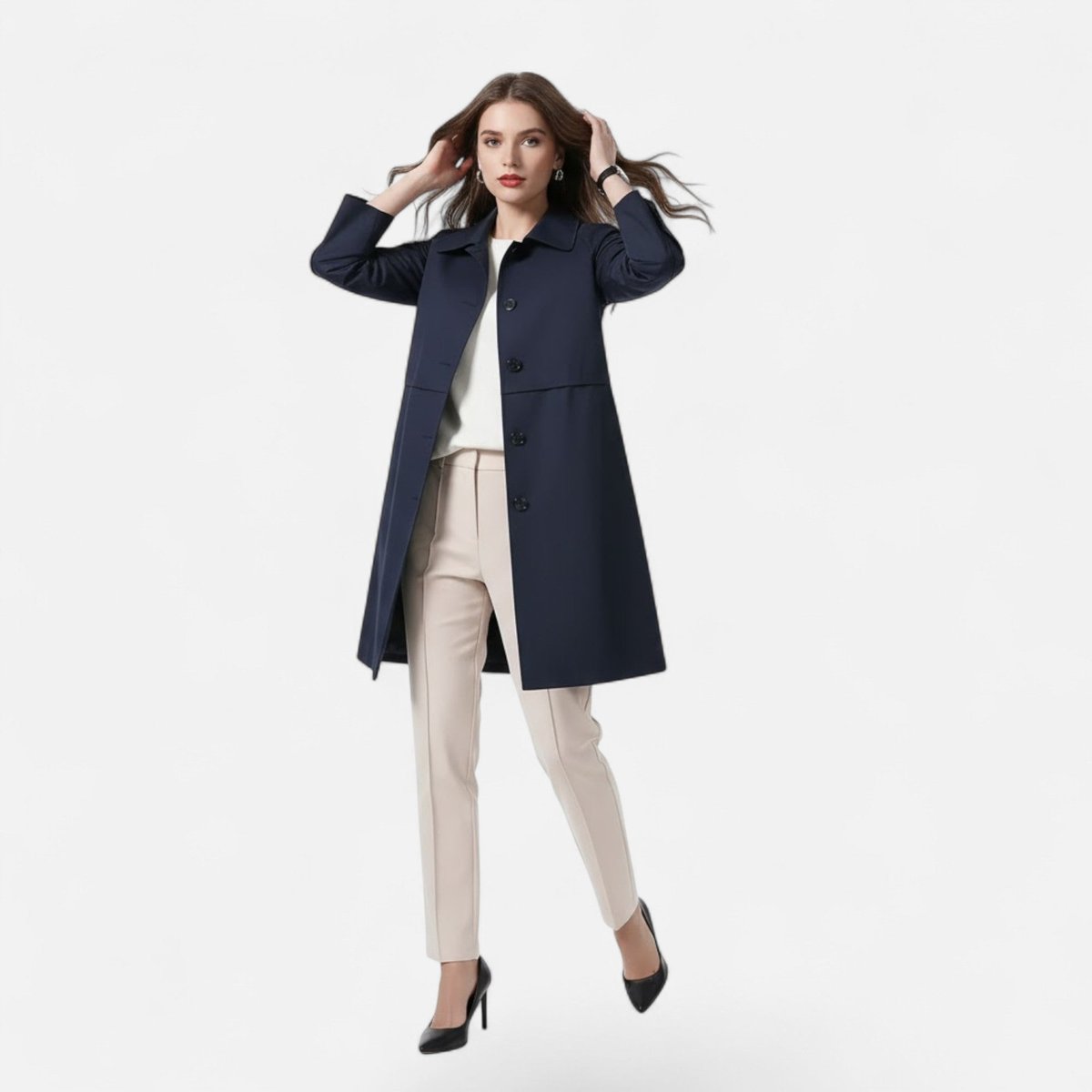 Margery | Manteau tailleur mi-long