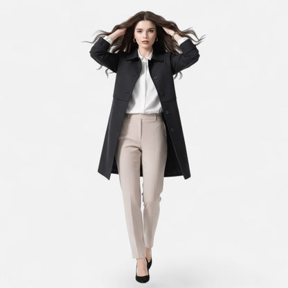 Margery | Manteau tailleur mi-long