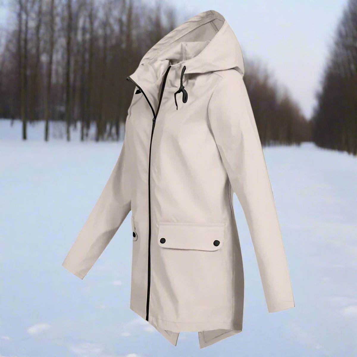 Lorraine | Veste imperméable longue à capuche