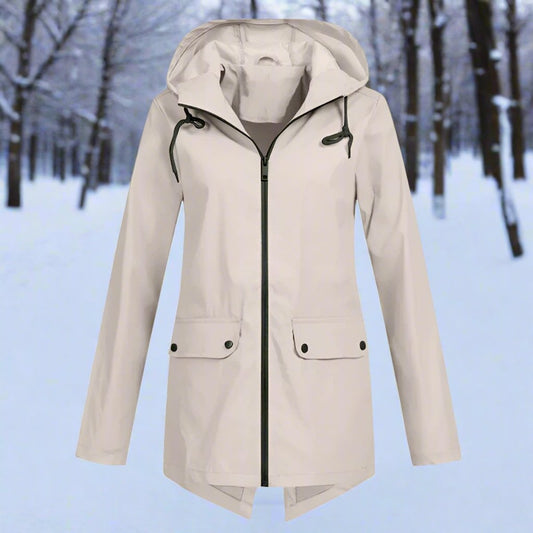 Lorraine | Veste imperméable longue à capuche