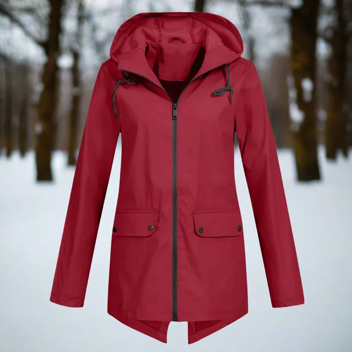 Lorraine | Veste imperméable longue à capuche