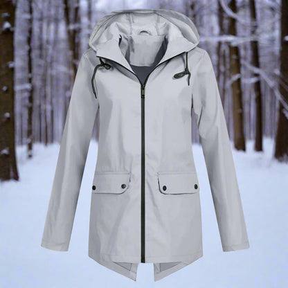 Lorraine | Veste imperméable longue à capuche